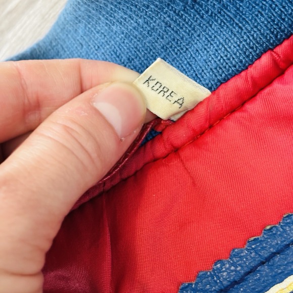 Vintage Cirque du Soleil Color Block Leather Coat Jacket Circa‎ 1993 Size Large - Picture 15 of 16